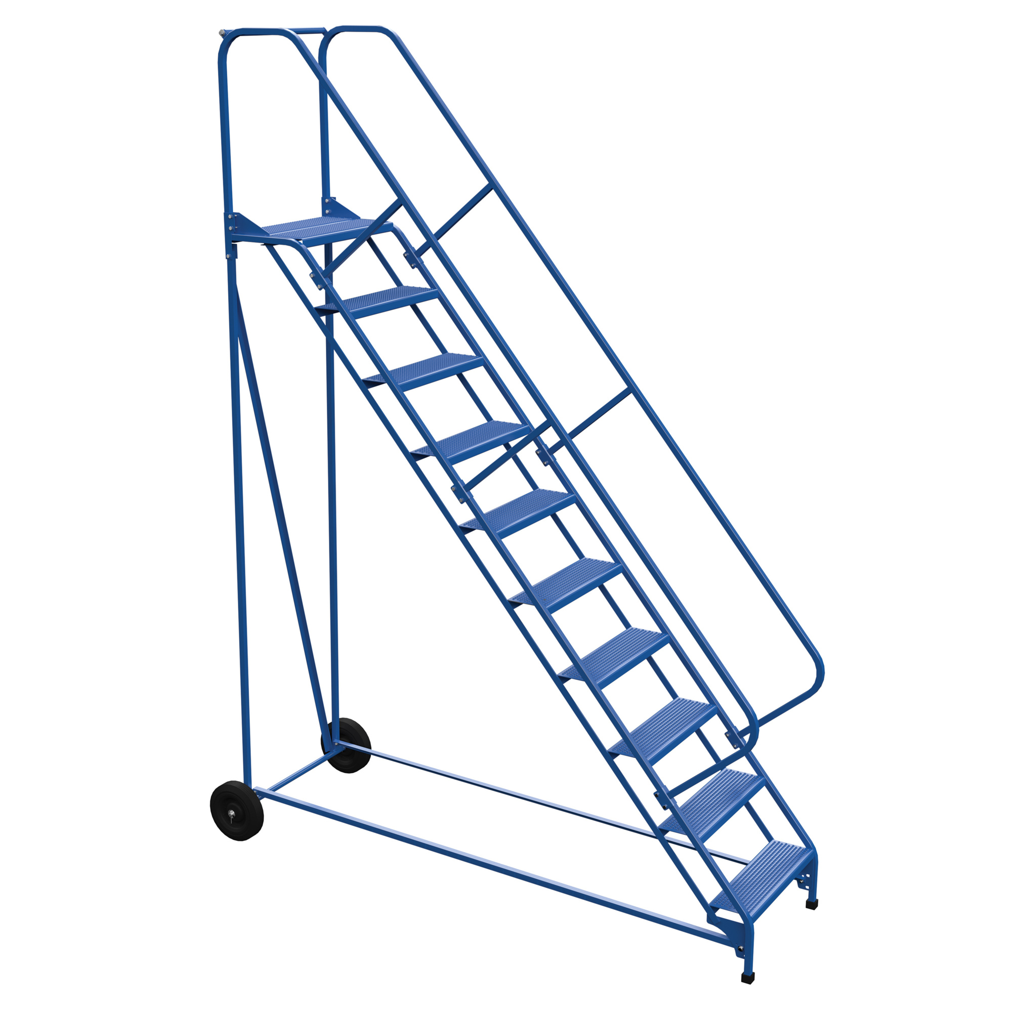Vestil 10-Step Perforated Folding Ladder - 130in. Overall Height, Steel, Model# LAD-RAF-10-24-P-EZ